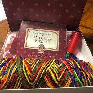 This is the American Girl Knitting Nellie Portfolio of Pastimes craft kit.